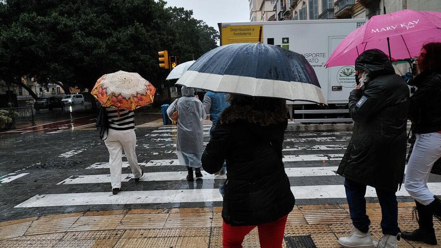 Aviso amarillo este lunes en Málaga por precipitaciones