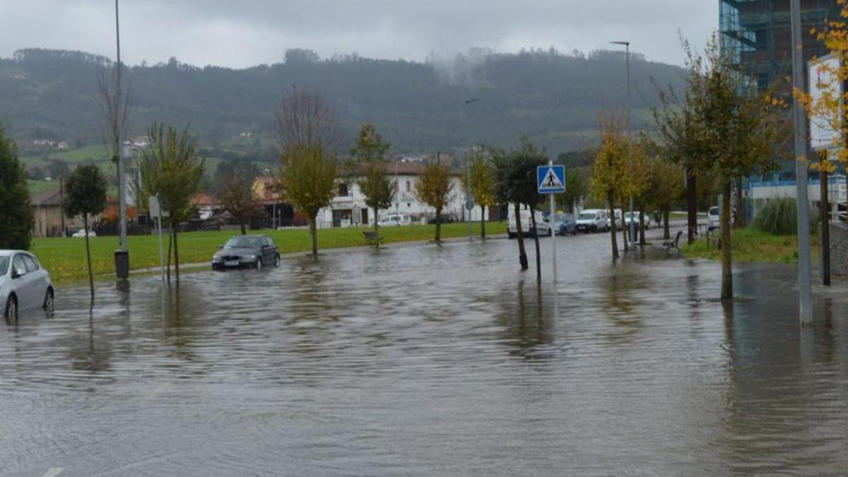 Una inundación en Villaviciosa.