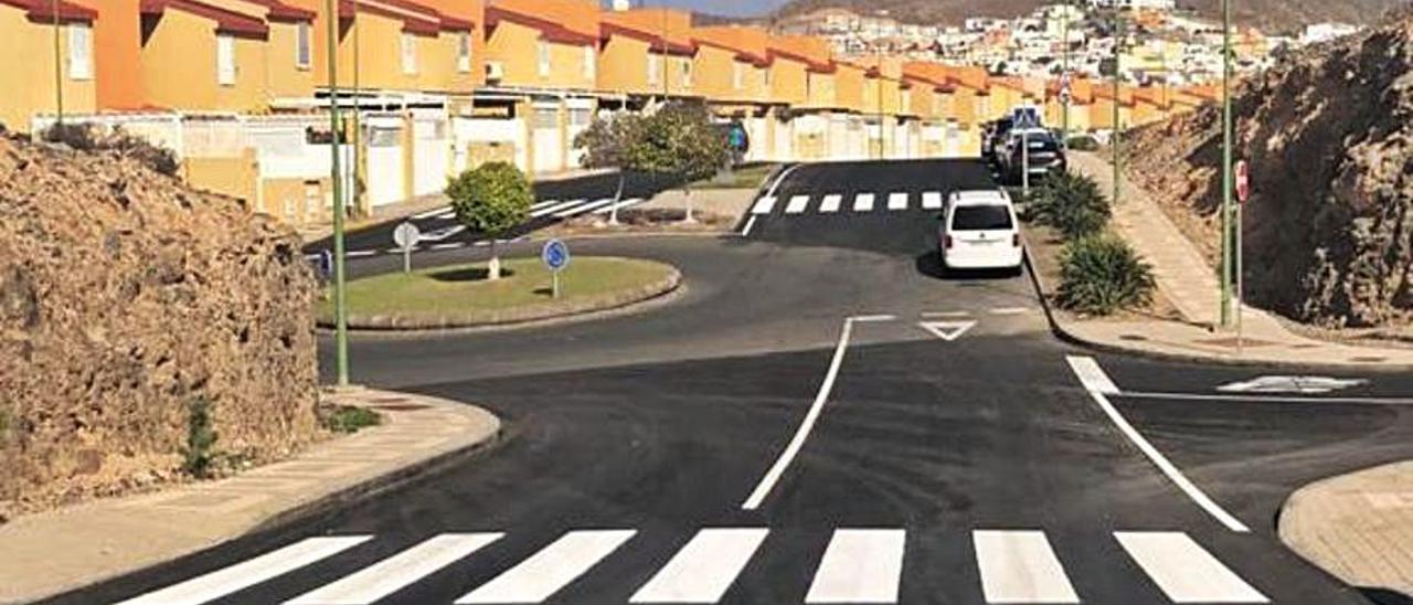 Una de las calles rehabilitadas en Arguineguín.