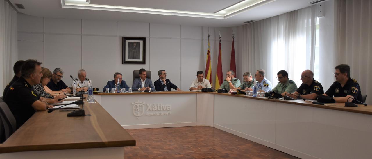 Reunión de la Junta Local de Seguridad con el alcalde de Xàtiva
