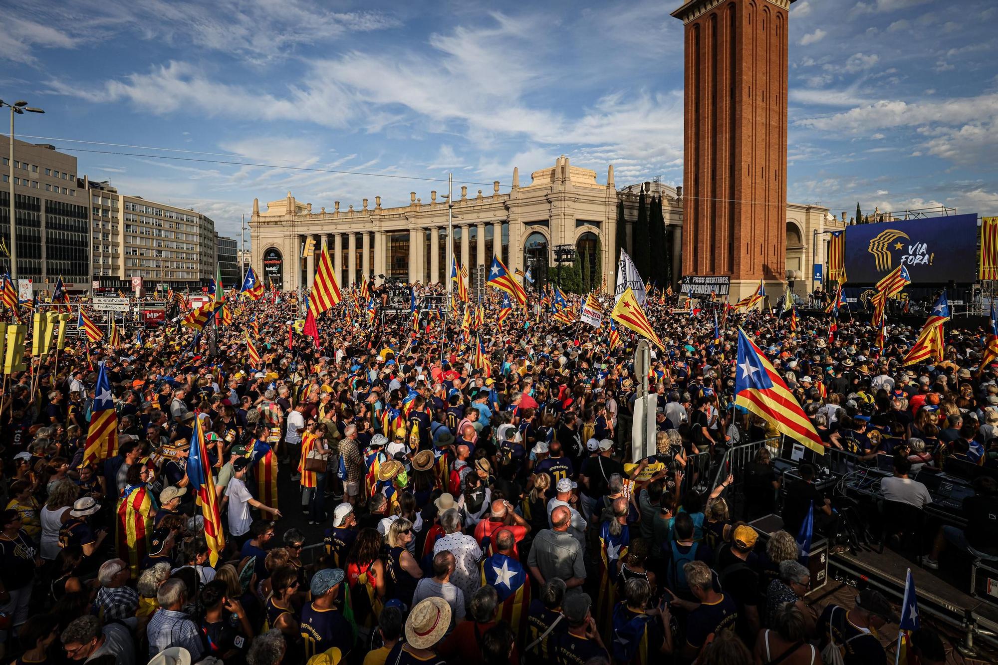 La manifestació de l'ANC per la Diada a Barcelona