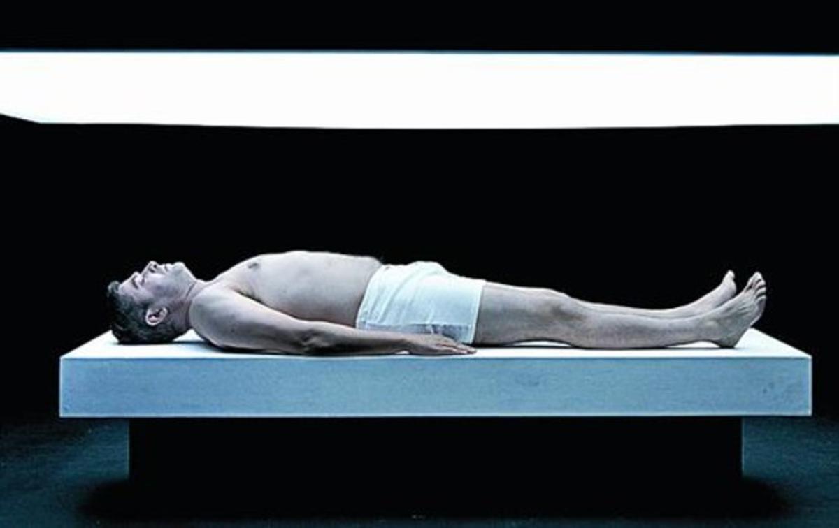 Pere Arquillué durant el monòleg tragicòmic ’Primer amor’.