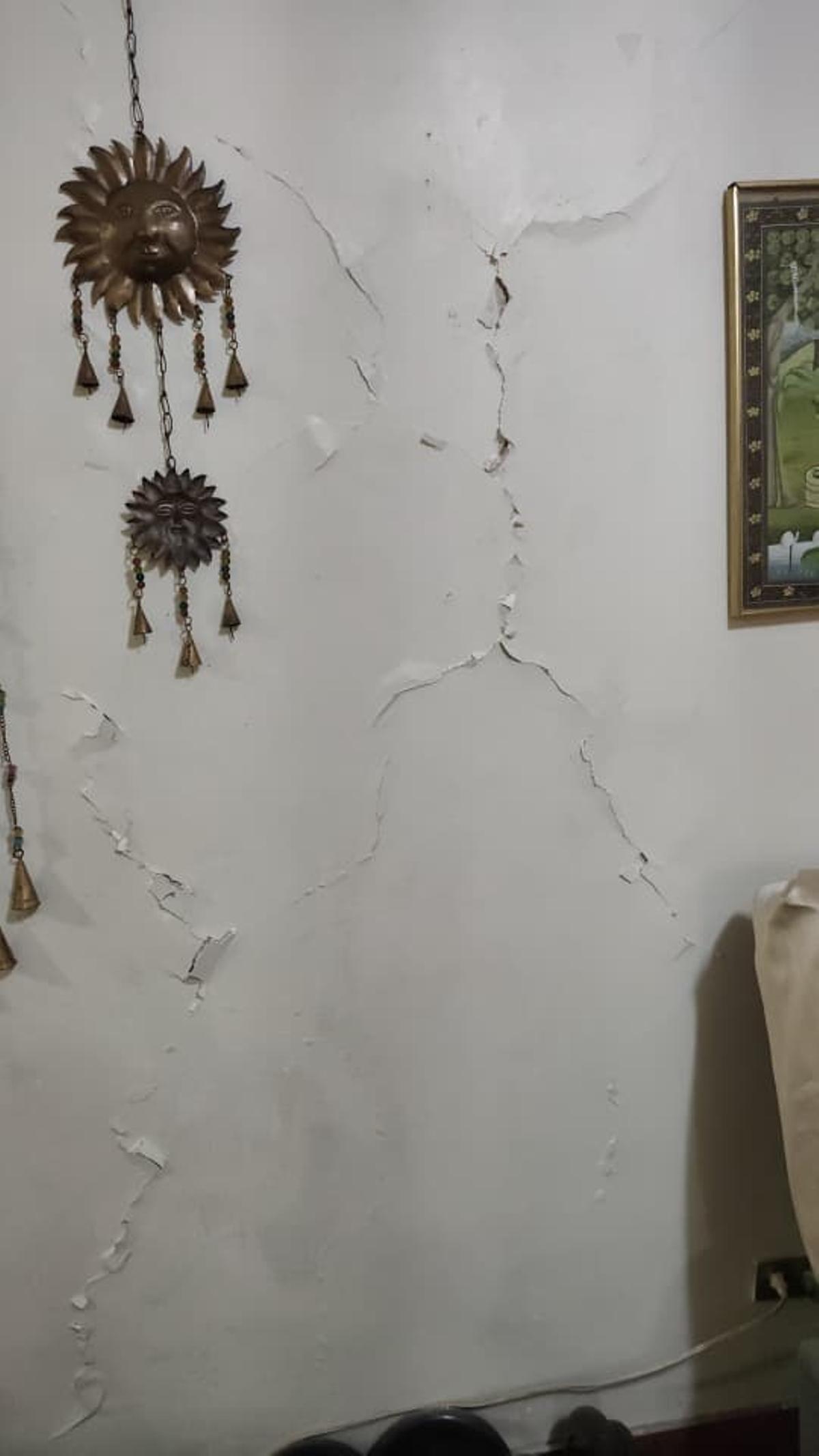 El estado en que ha quedado la vivienda de la tía y los primos de Nelson Naveda en Caracas.