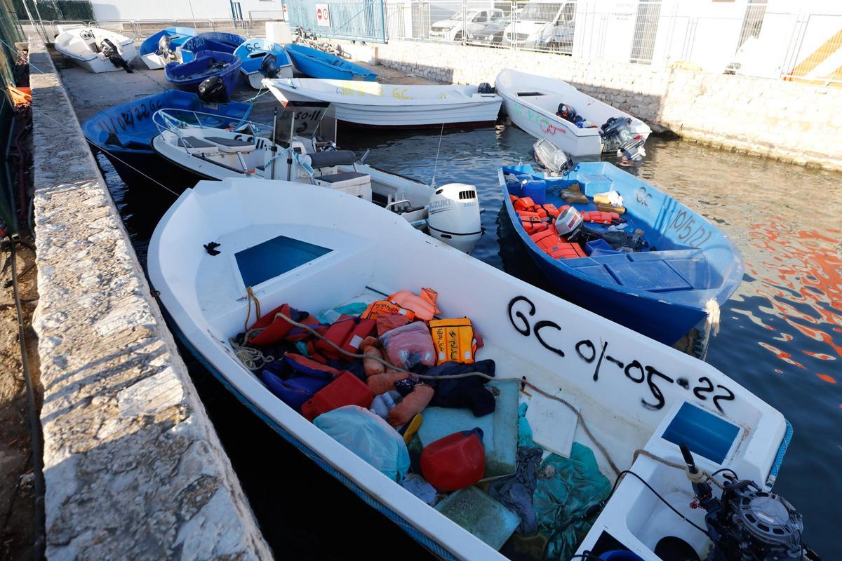 Imagen de archivo de pateras en Ibiza.