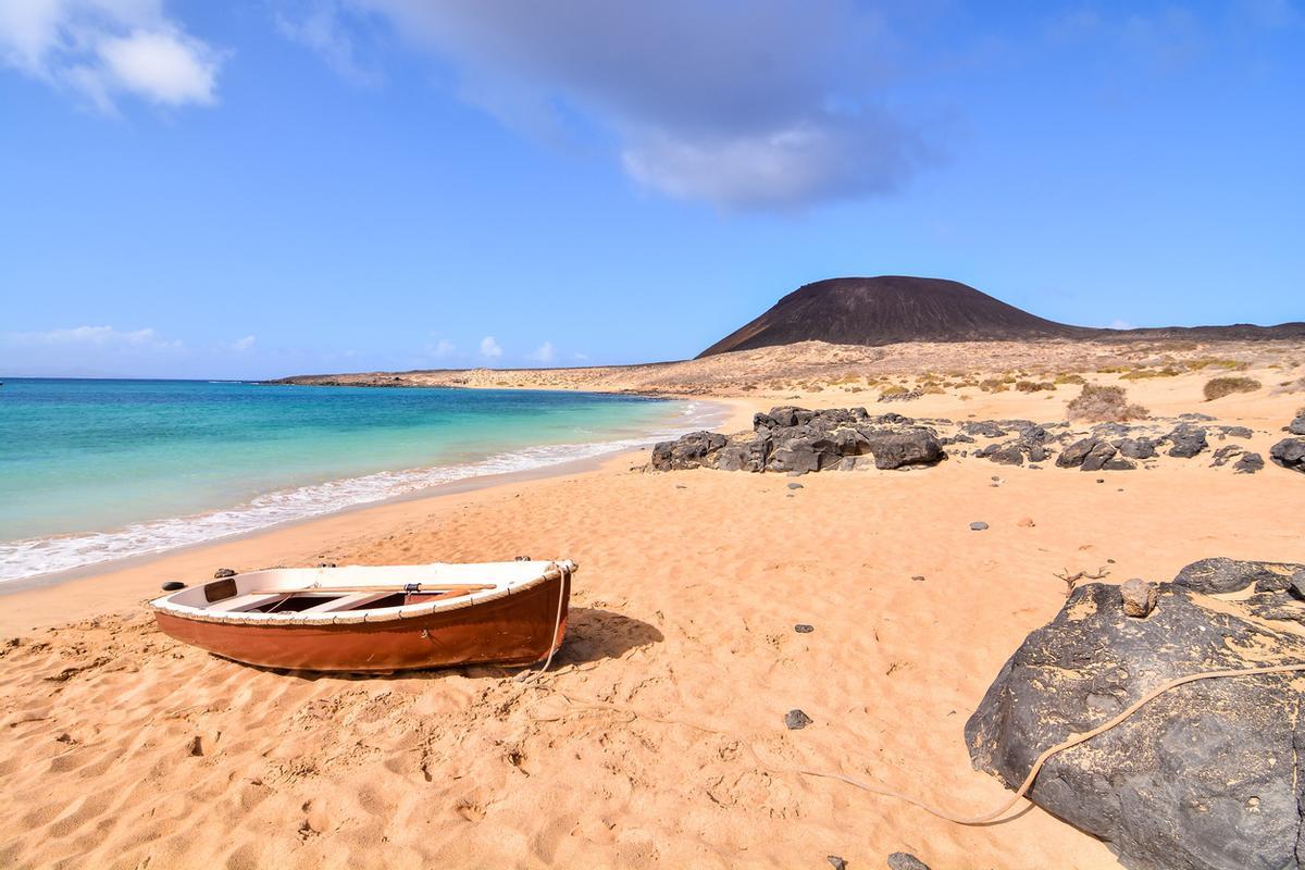 Paisaje de La Graciosa, en las Islas Canarias.