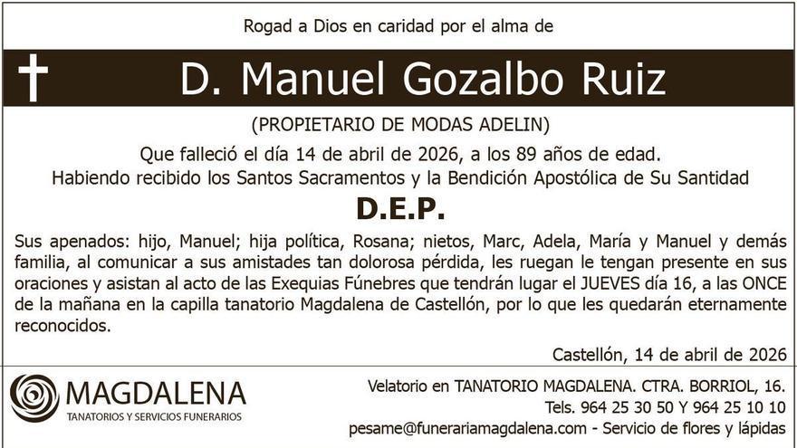 D. Manuel Gozalbo Ruiz