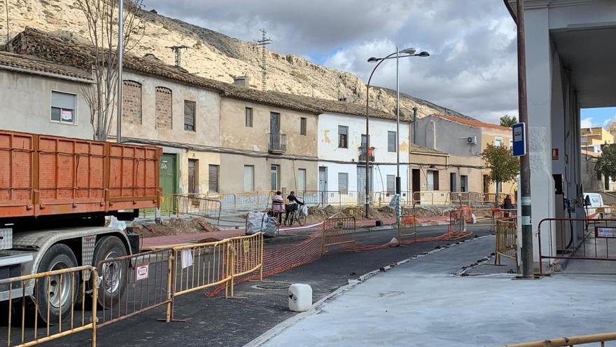 Obras de urbanización de la avenida de Alicante