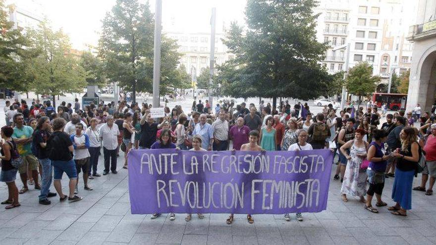 Protesta feminista en zaragoza