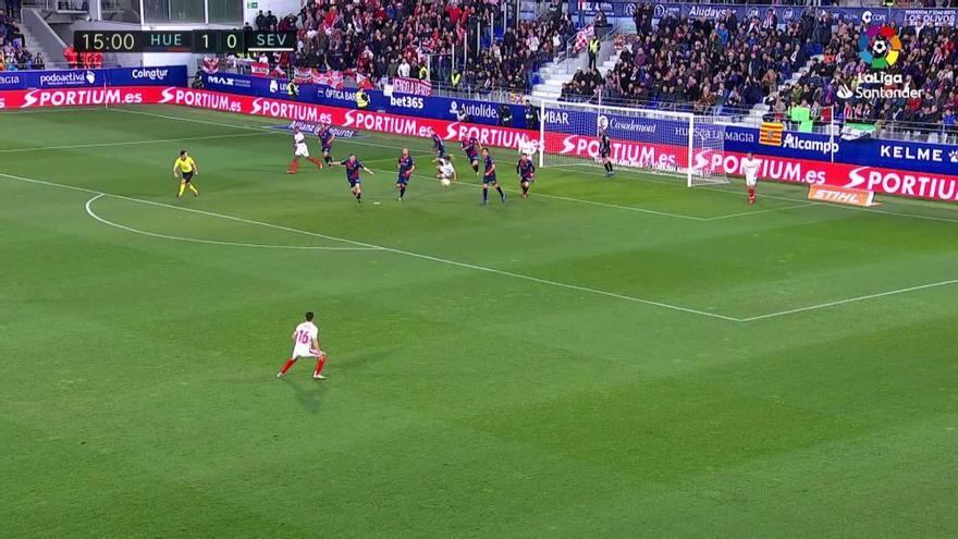 LaLiga Santander: los goles del Huesca - Sevilla (2-1)