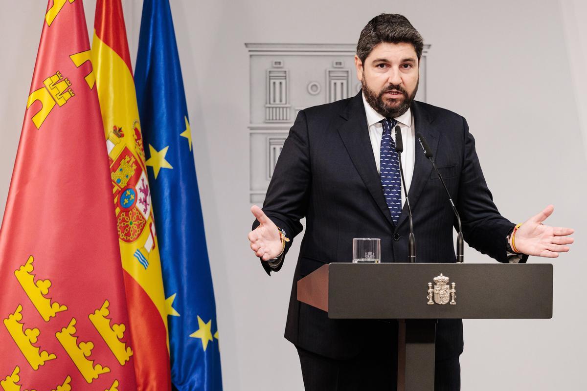 El presidente de la Región de Murcia, Fernando López Miras.
