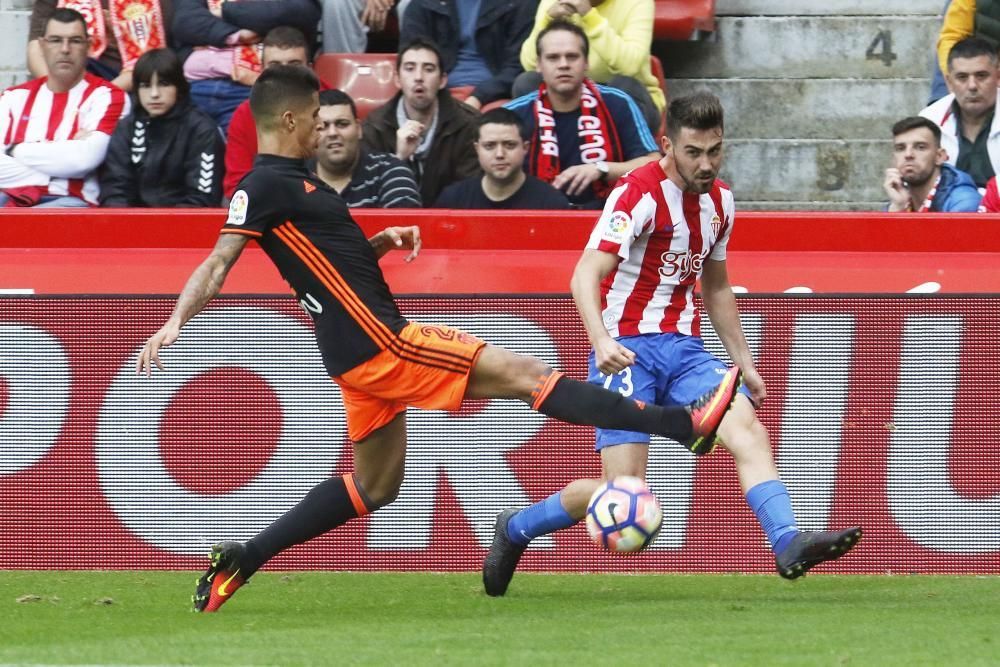 El partido entre el Sporting y el Valencia, en imágenes