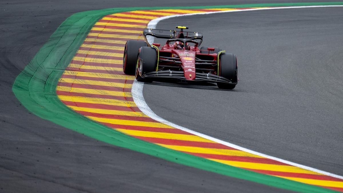 Carlos Sainz en el Gran Premio de Bélgica.