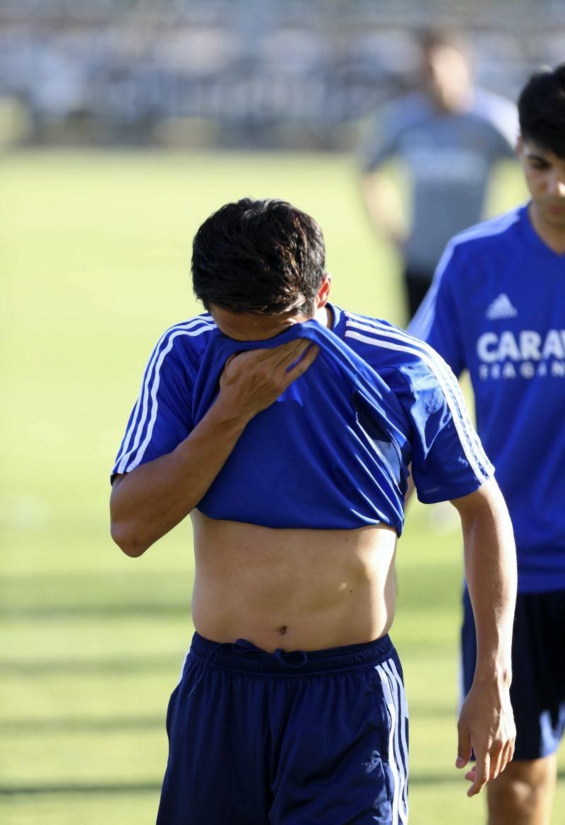 Primer entrenamiento de Kagawa con el Real Zaragoza