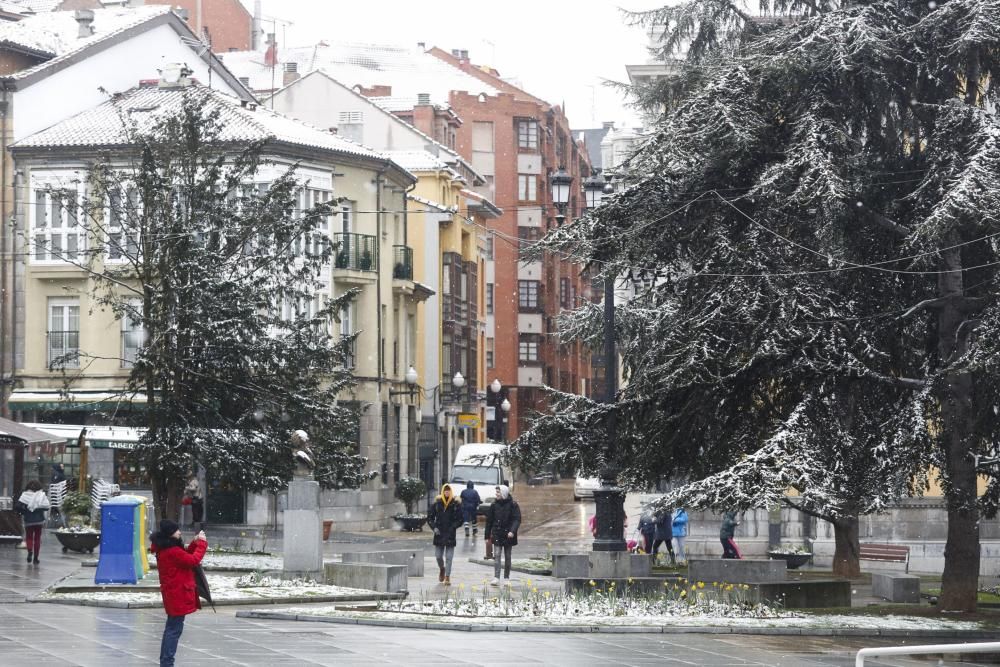 La nevada en la comarca de Avilés