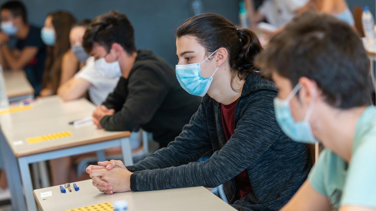 Pruebas de selectividad en la Universitat de Lleida, en el 2020.