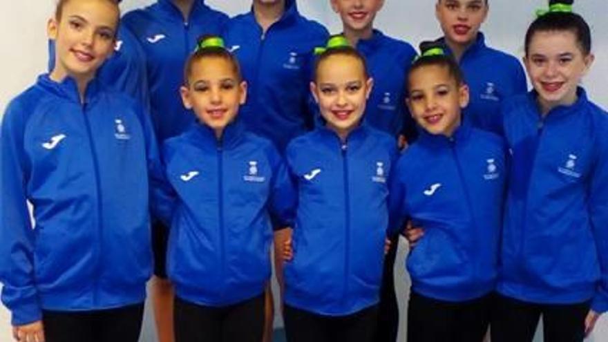 Representantes del Gimnasia Sagunto en el Trofeo Federación.