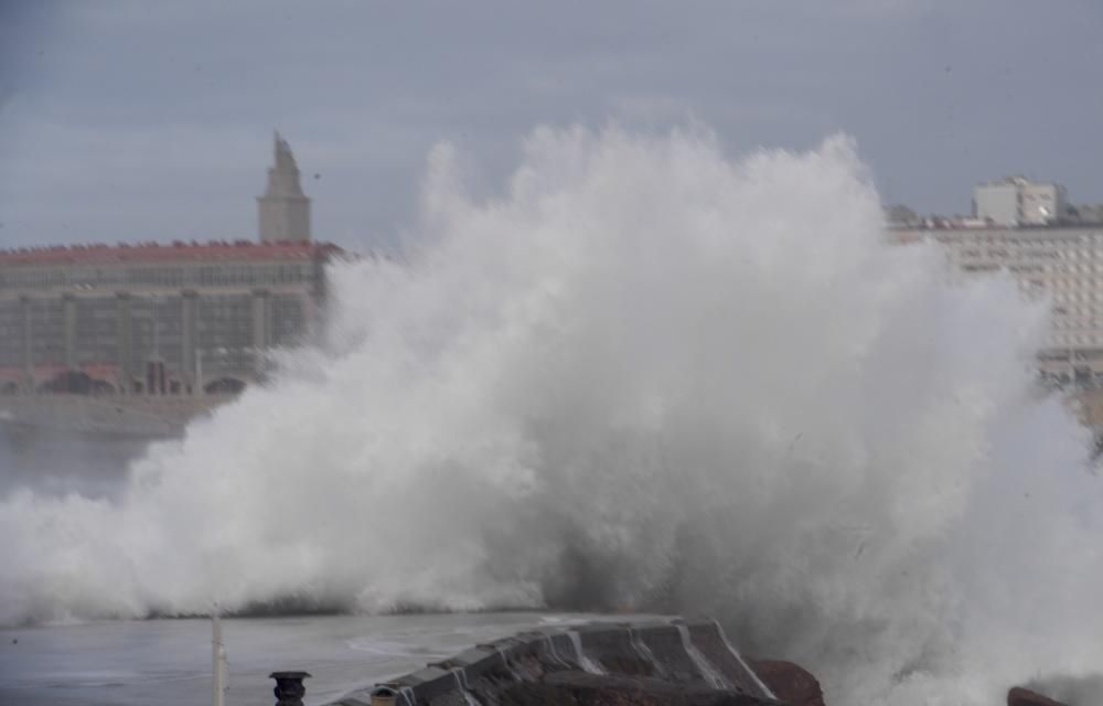 Temporal de viento en A Coruña