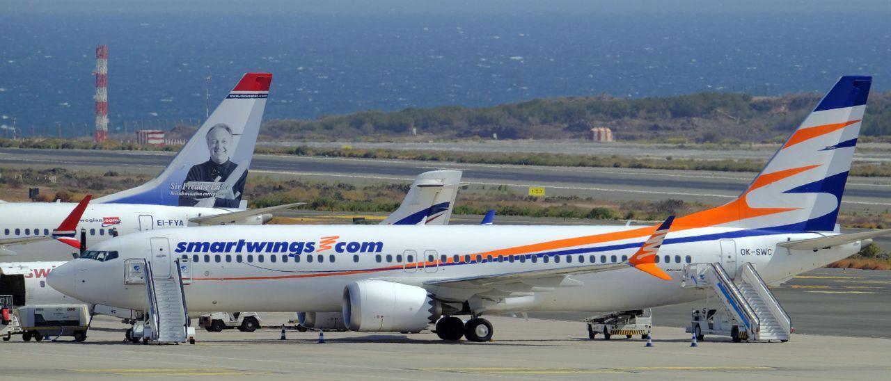 Aviones en el aeropuerto de Gran Canaria.