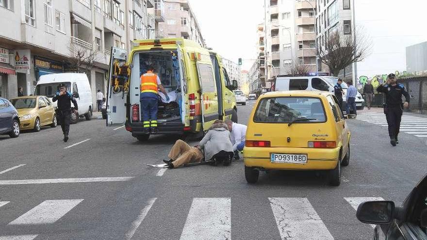 Peatón atropellado en un accidente en Ourense.