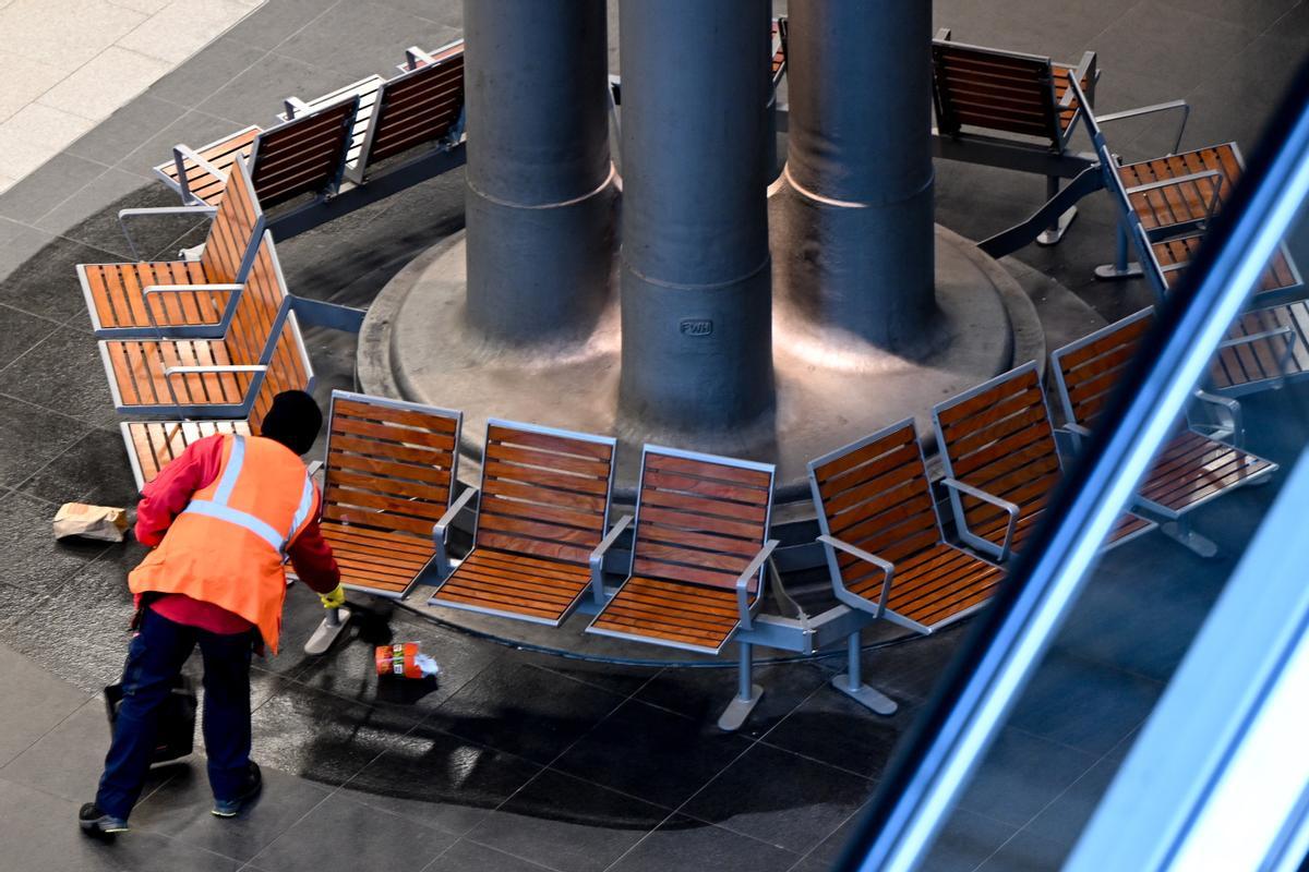 Huelga de los trabajadores del ferrocarril en Alemania. Berlín