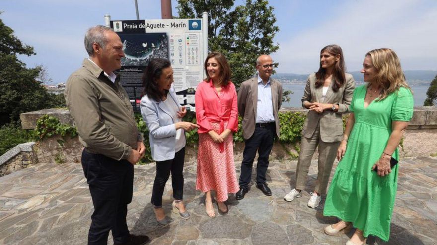 Visita de ayer de la conselleira a Aguete. | |