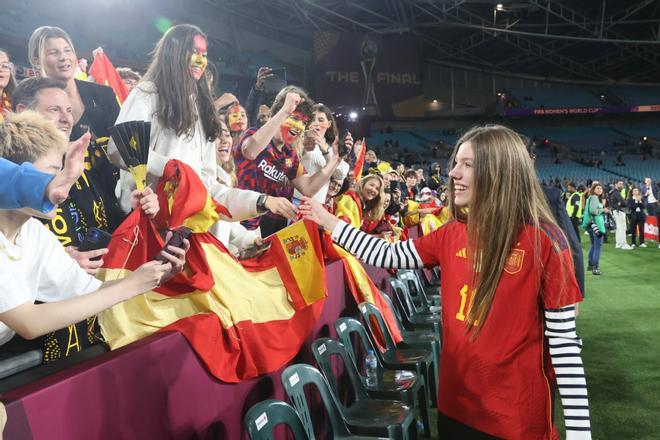 La infanta Sofía con la camiseta de la Selección Española de Fútbol tras la victoria del Mundial Femenino en el verano 2023