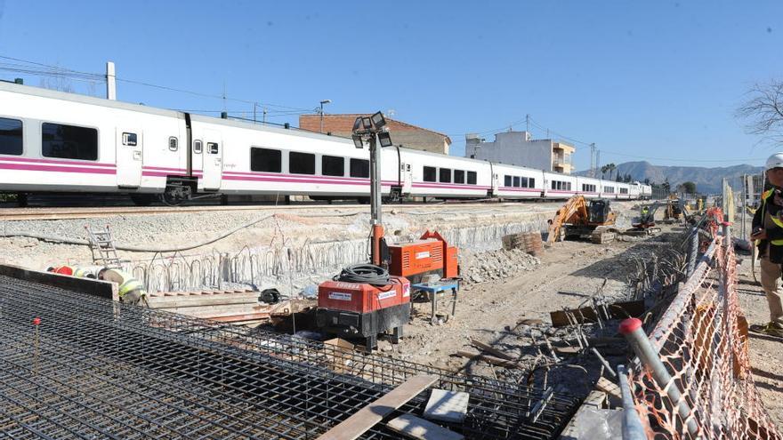 Obras del AVE en Murcia.