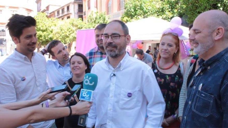 Montero ha participado en un acto junto con el concejal de Ahora Málaga Juanjo Espinosa.