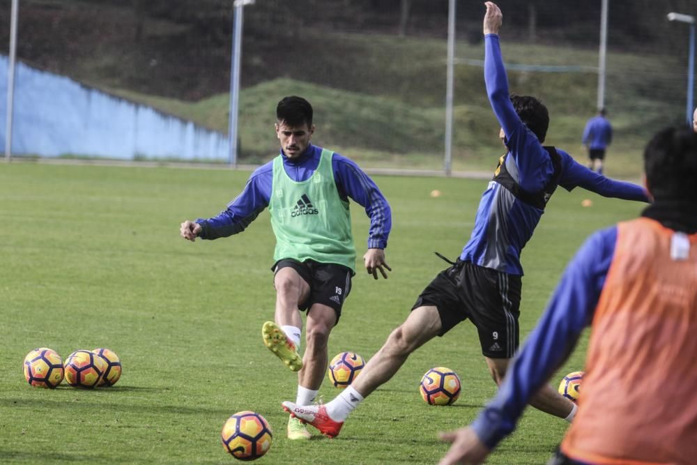 Entrenamiento del Real Oviedo.