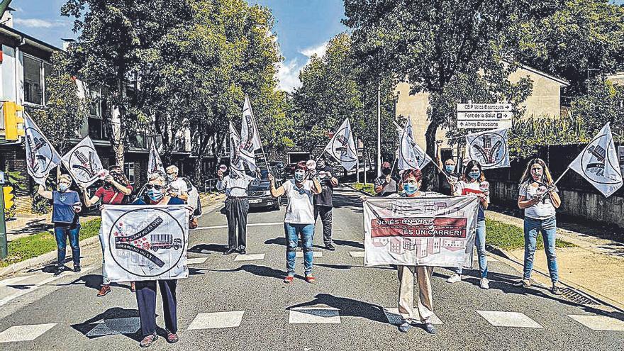 Una protesta de la plataforma, en una imatge d’arxiu.  | DIARI DE GIRONA