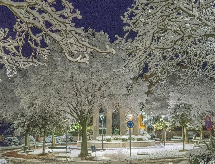 La neu deixa postals blanques al Moianès