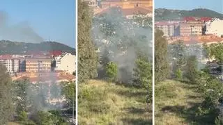Los bomberos controlan en minutos un incendio en Cáceres, evitando daños mayores en la barriada del R-66