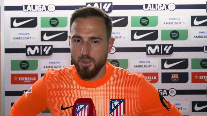 Oblak reconoce un partido difícil contra un "Barça muy bueno"