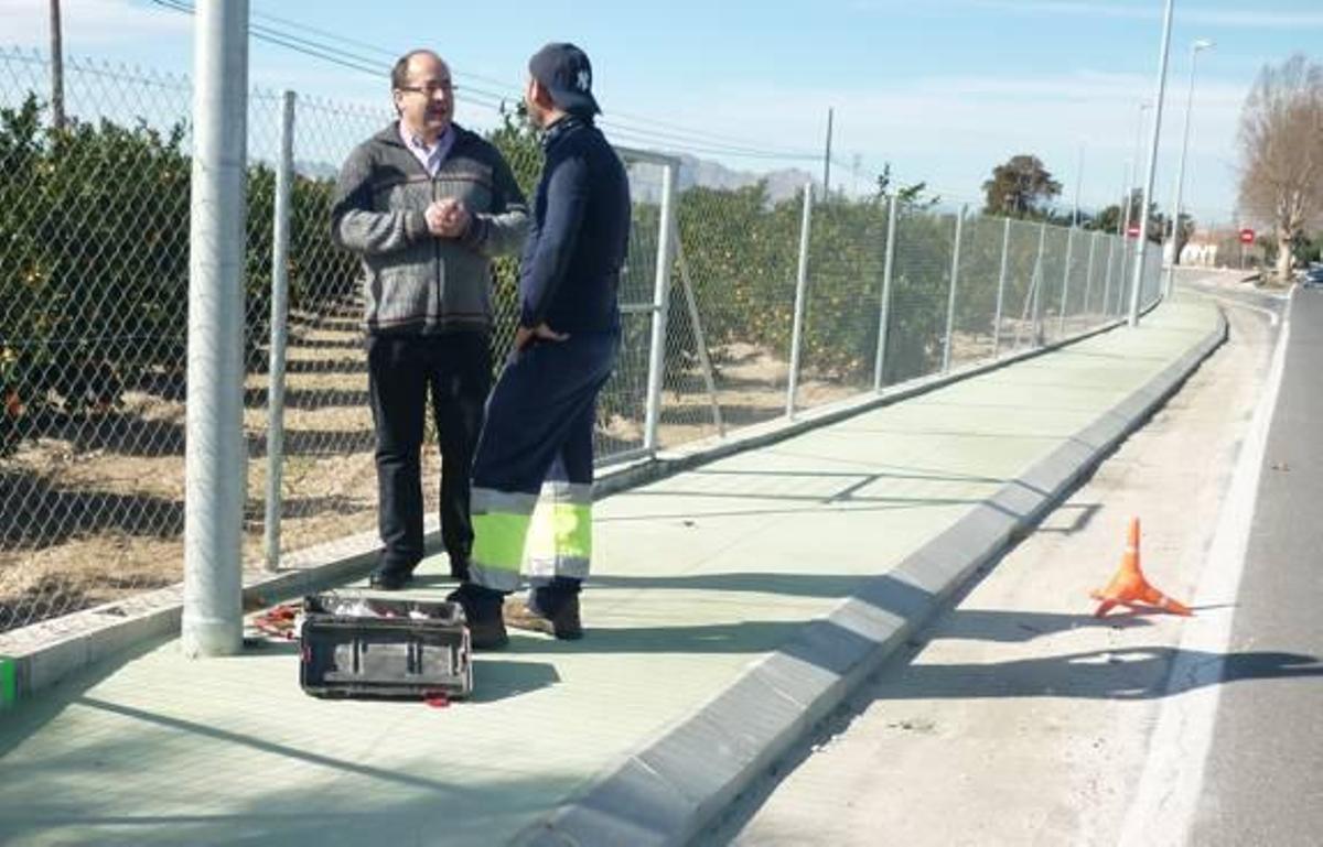Imagen del nuevo acceso peatonal en Heredades.