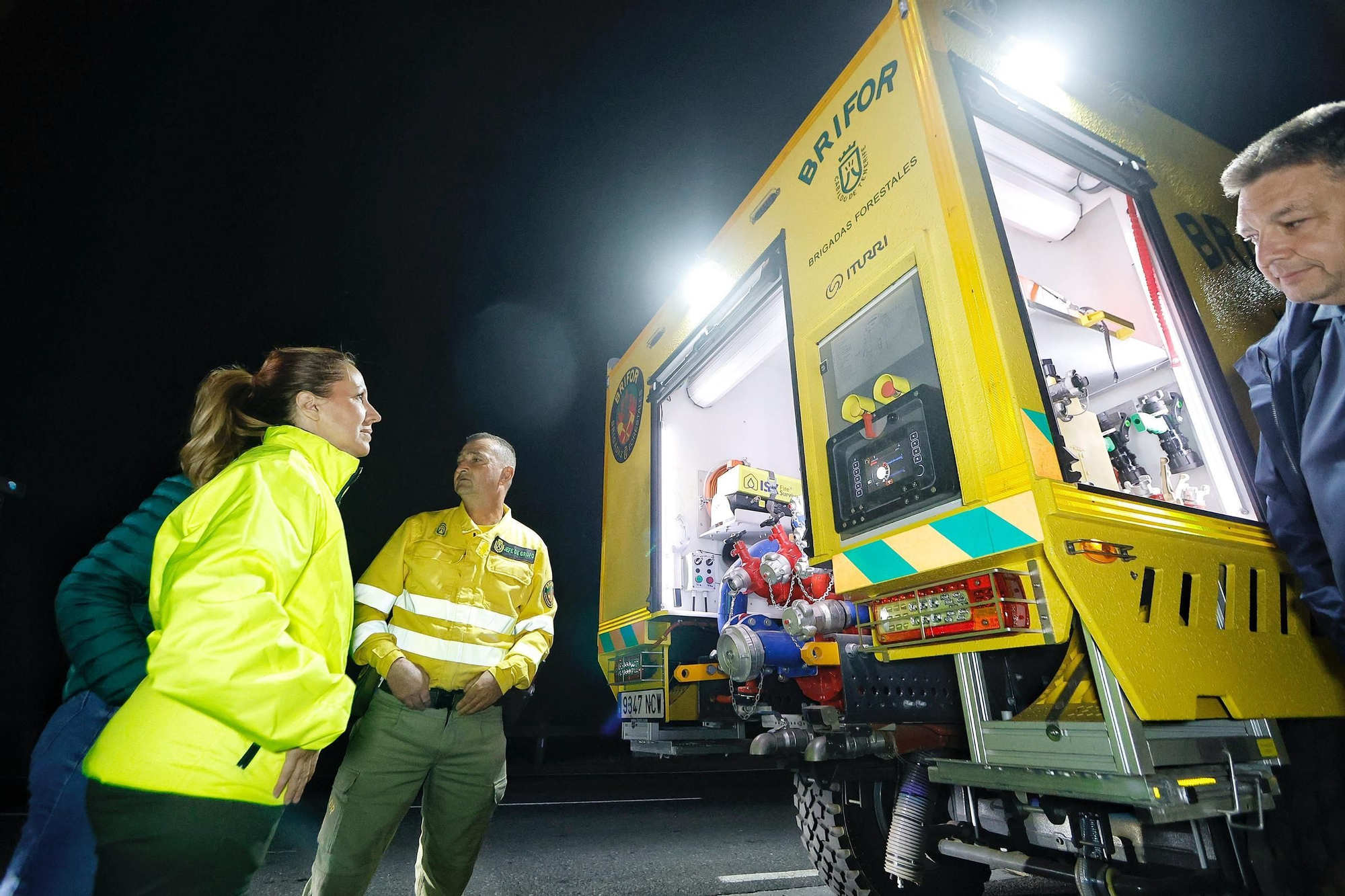 Visita nocturna al Operativo de Prevención y Extinción de Incendios Forestales