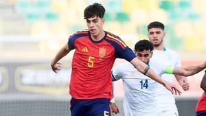 Marc Bernal, en su debut con la selección española sub-21