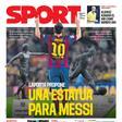 Esta es la portada de SPORT de hoy viernes, 14 de noviembre de 2025