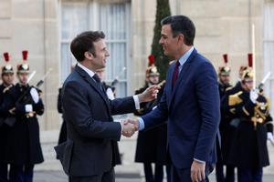 French President Macron meets Spanish Prime Minister Sanchez in Paris