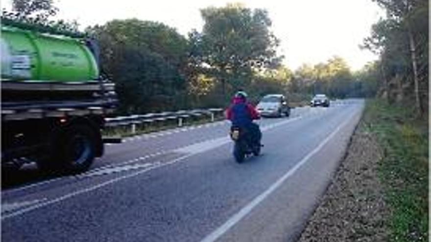 Detall de la carretera on la Diputació actuarà aquesta setmana.