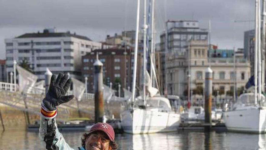 Álvaro de Marichalar, ayer, en el puerto deportivo de Gijón.