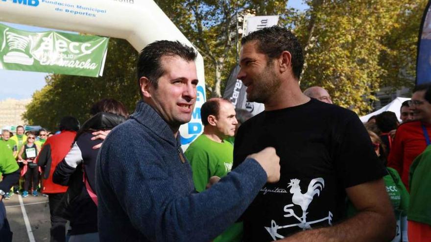 Tudanca, en la Marcha contra el Cáncer de Valladolid.