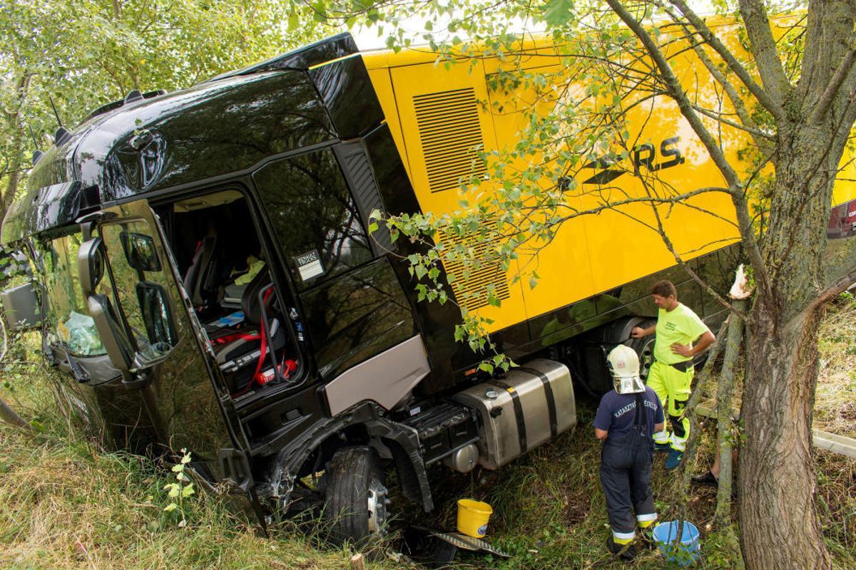 Accidente de un camión de Renault F1
