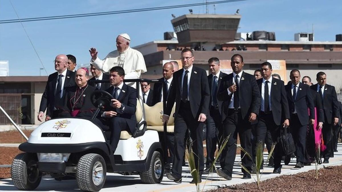El Papa visita un centro penitenciario en Ciudad Juárez, este miércoles.
