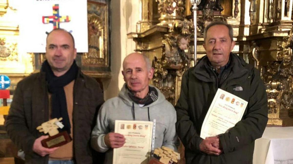 Javier Abarquero, Julio Iglesias y Germán Delibes, en Autillo.