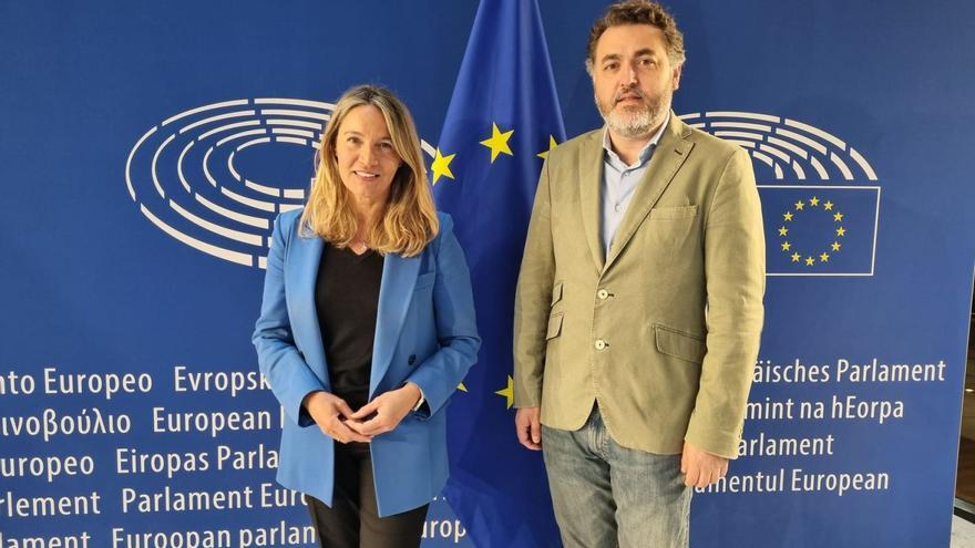 Susana Solís y Jonás Fernández, ayer, en el Parlamento Europeo, en Estrasburgo (Francia). | X. F.