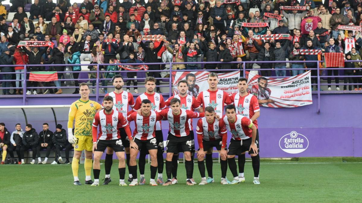 Once inicial del Zamroa CF en Valladolid