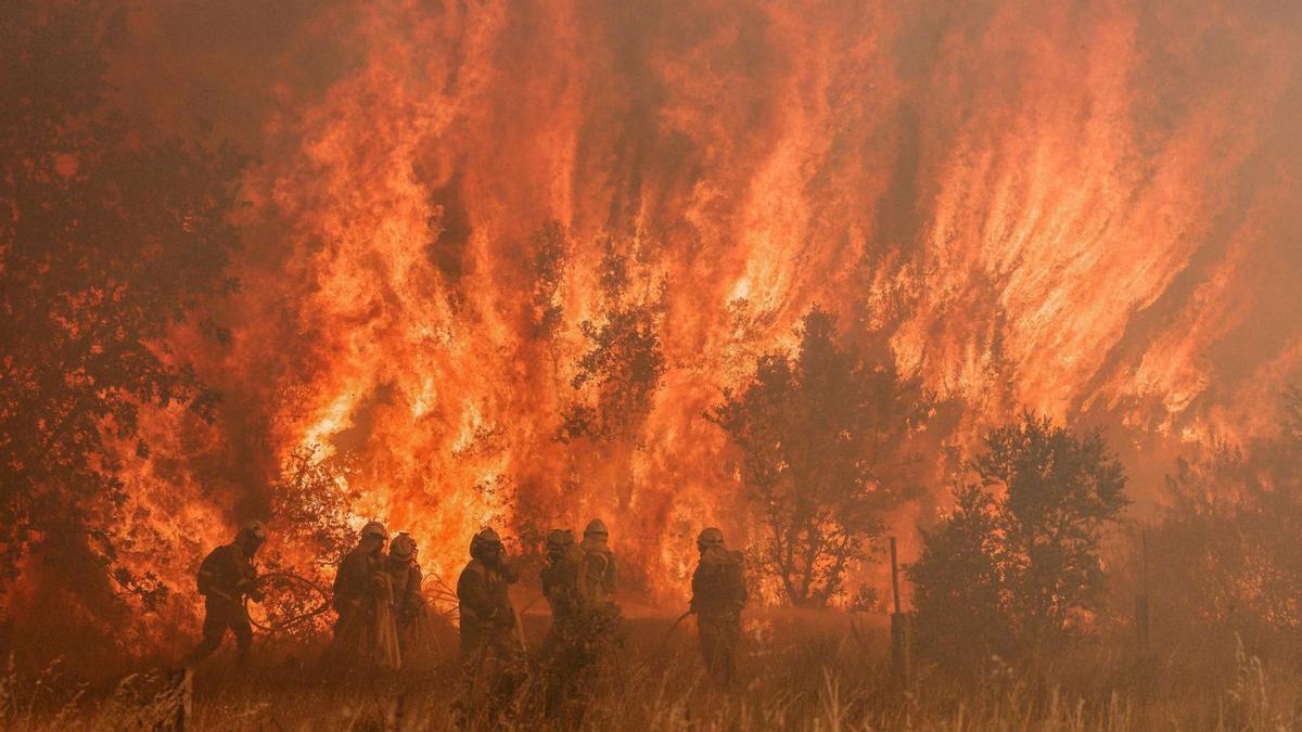 Incendio en la Sierra de la Culebra de Zamora
