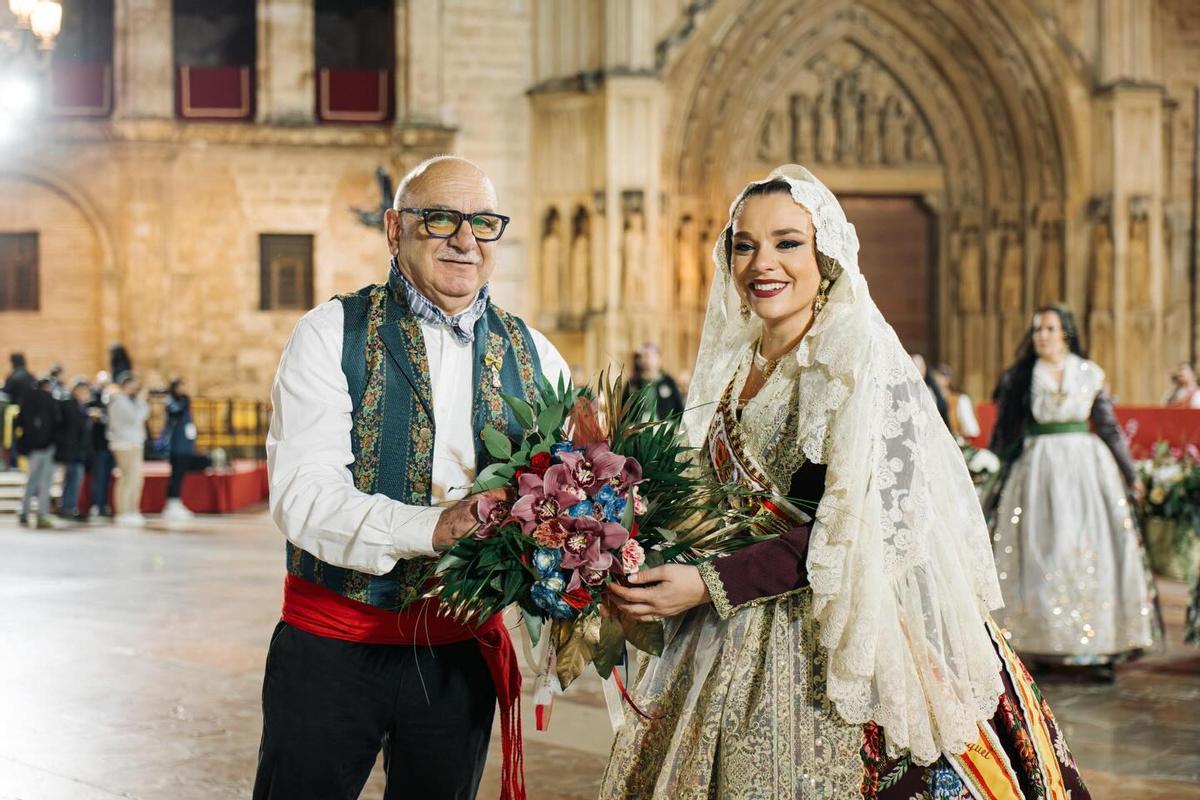 Raquel Sanz, en el remate de la Ofrenda