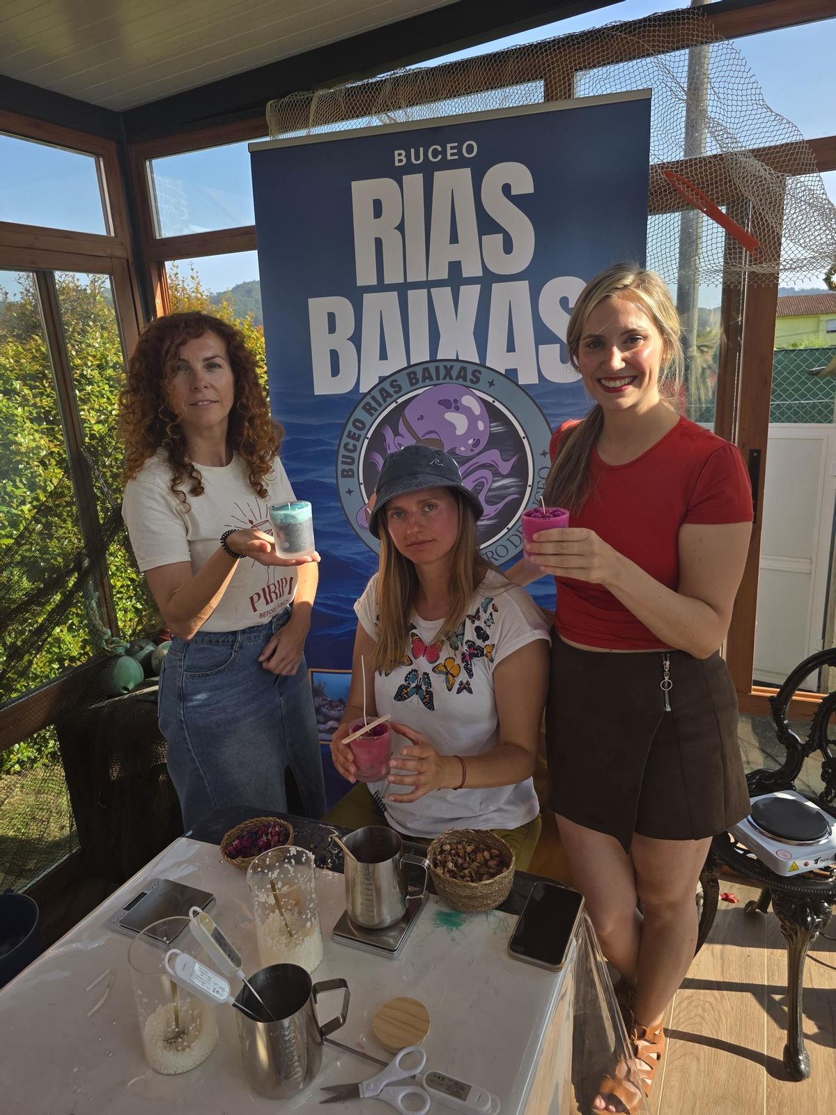 Velas realizadas con cabos reciclados del fondo del mar.