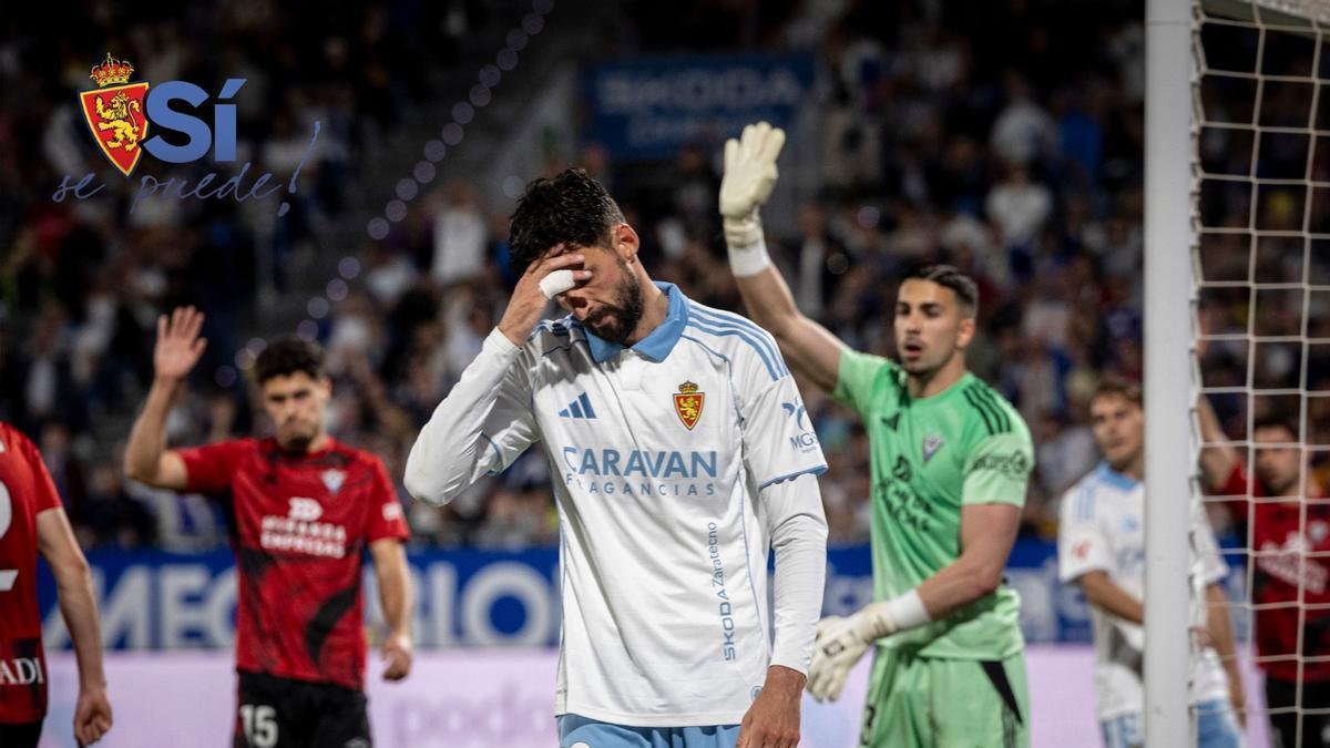 Kodro se lamenta de una ocasión fallada ante el Mirandés.